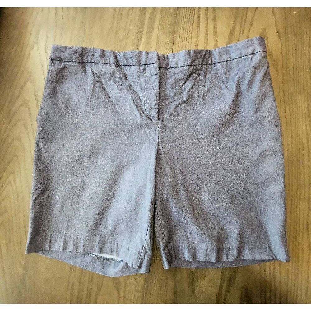 Mario Serrani Italy Comfort Stretch Woven Short Grayish Blue  Women's Sz 16